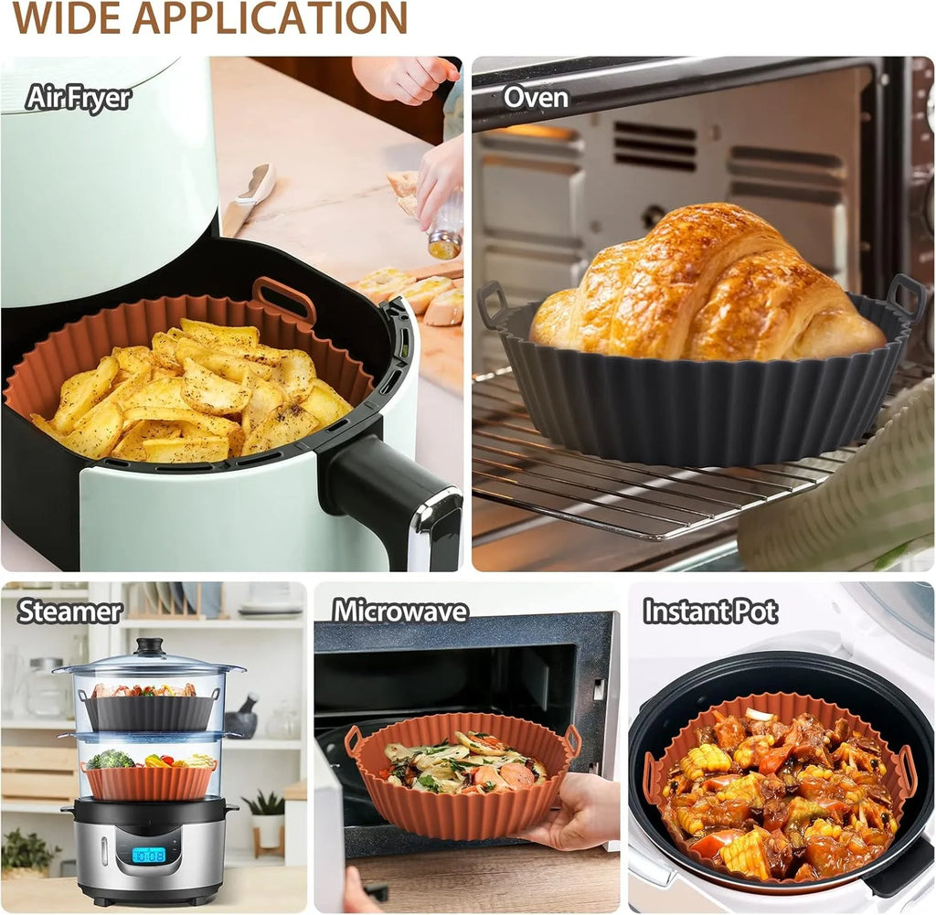 Siliconen Airfryer Pan – Herbruikbaar & Anti-aanbak
