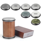 Rollende Messenslijper Set – Magnetisch Hoekblok 15° & 20° + 4 Slijpschijven