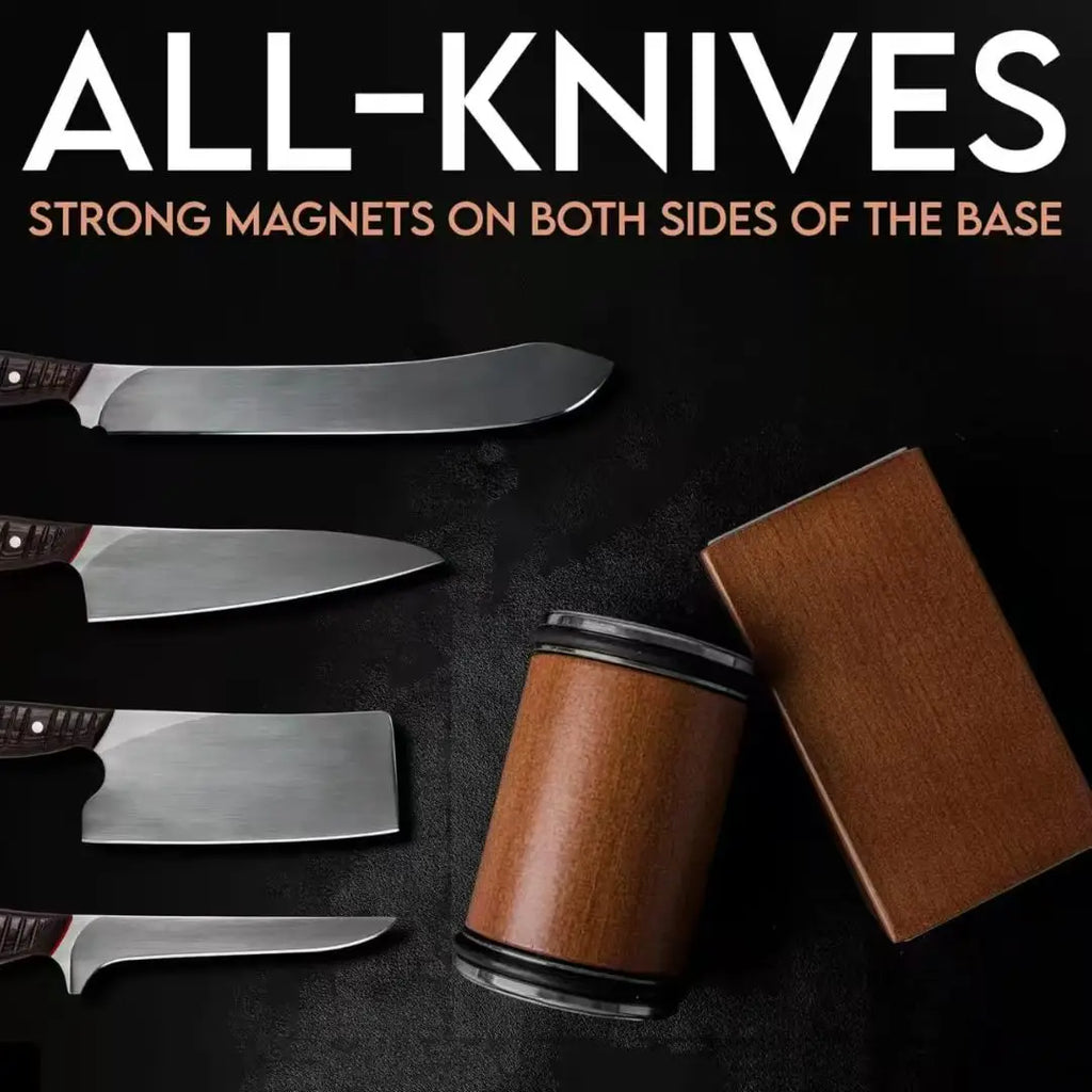 Rollende Messenslijper Set – Magnetisch Hoekblok 15° & 20° + 4 Slijpschijven