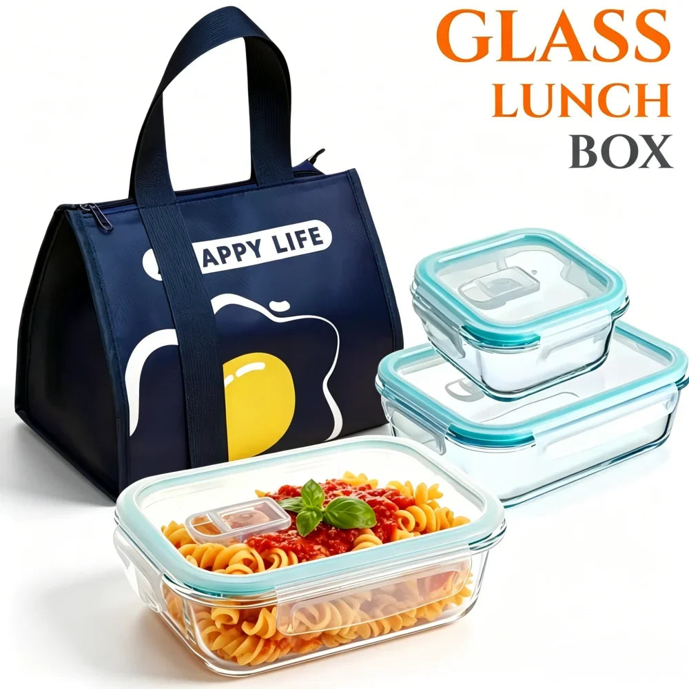 Glazen Lunchbox – Borosilicaatglas, Lekvrij & Ovenbestendig