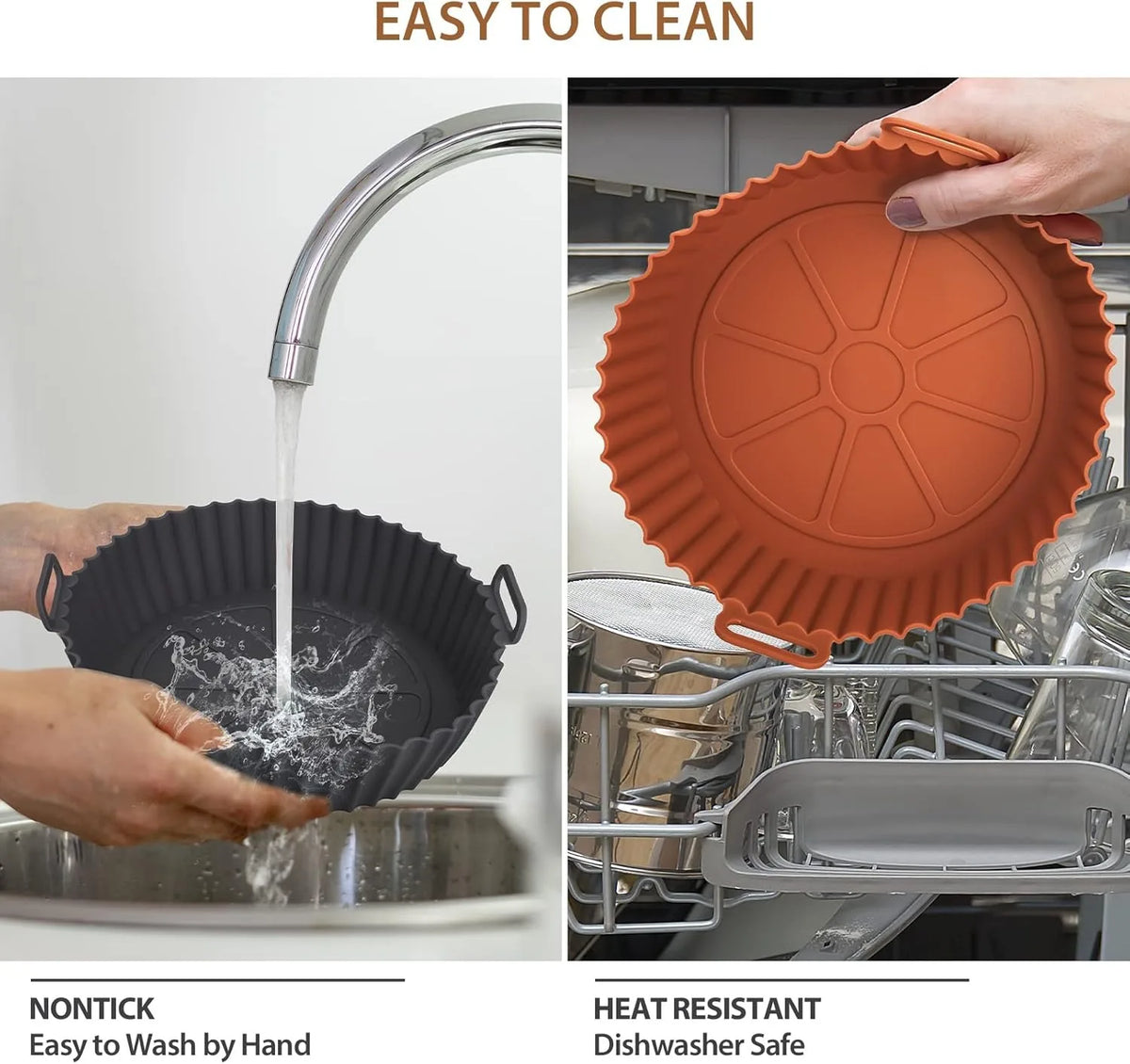 Siliconen Airfryer Pan – Herbruikbaar & Anti-aanbak